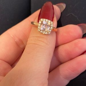RESERVED - COPY - 14k rose gold morganite ring